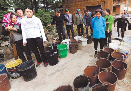 Chinese wait for water