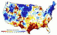 drought areas in US